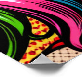 Hübscher Pop Kunst, Dichtung und Musik Comic Poster (Ecke)