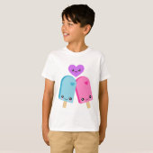 Hübscher Popsicles BESTE FREUNDIN Kawaii T - Shirt (Vorne ganz)