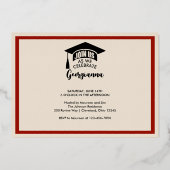 Hübscher Postgraduate Folieneinladung (Rückseite)