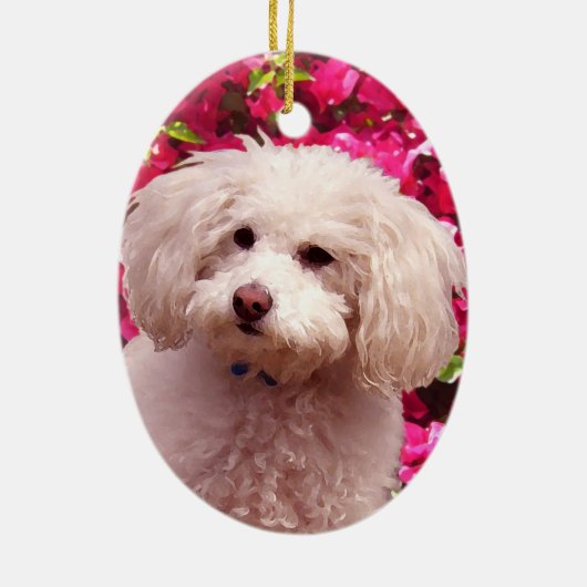 Hübscher Pudel Keramikornament (Hinten)