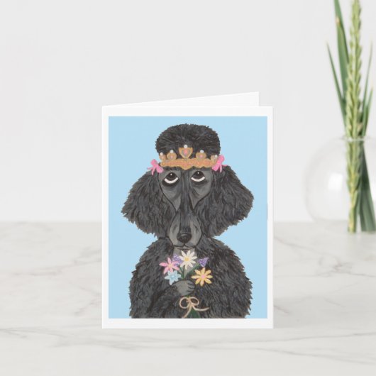Hübscher Pudel Prinzessin Einladung (Vorderseite)