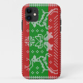 Hübscher Pullover Glocken Xmas Rentiere Krockett Case-Mate iPhone Hülle (Rückseite)