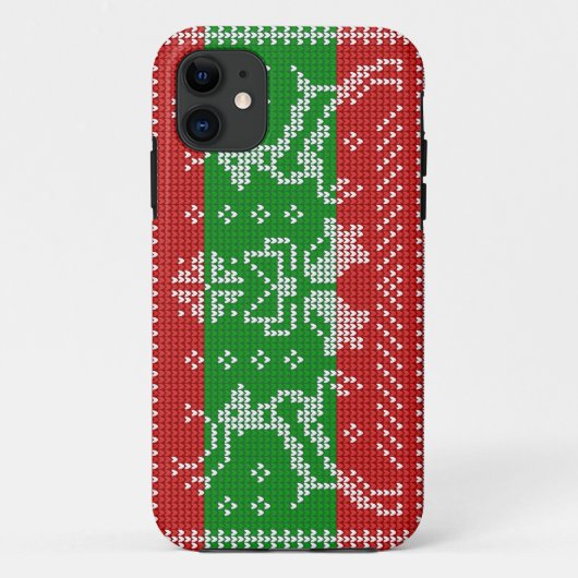 Hübscher Pullover Glocken Xmas Rentiere Krockett Case-Mate iPhone Hülle (Rückseite)