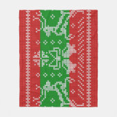 Hübscher Pullover Glocken Xmas Rentiere Krockett Fleecedecke (Vorderseite)