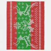 Hübscher Pullover Glocken Xmas Rentiere Krockett Fleecedecke (Vorderseite)