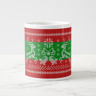 Hübscher Pullover Glocken Xmas Rentiere Krockett Jumbo-Tasse