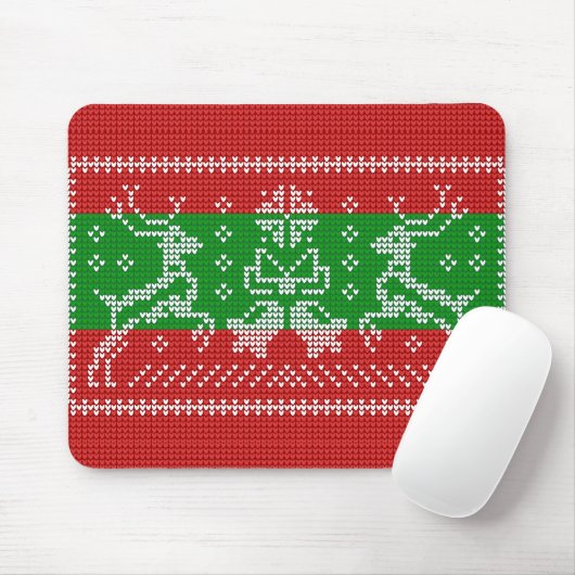 Hübscher Pullover Glocken Xmas Rentiere Krockett Mousepad (Mit Mouse)
