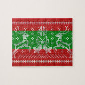 Hübscher Pullover Glocken Xmas Rentiere Krockett Puzzle (Horizontal)