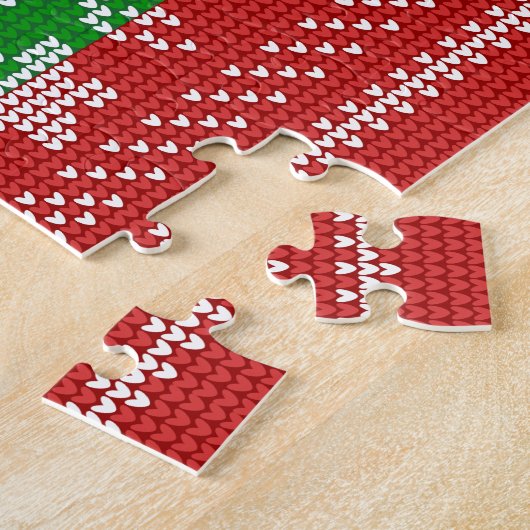 Hübscher Pullover Glocken Xmas Rentiere Krockett Puzzle (Seite)