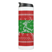 Hübscher Pullover Glocken Xmas Rentiere Krockett Thermosbecher (Nach rechts gedreht)