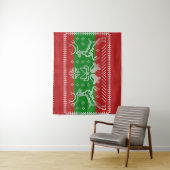 Hübscher Pullover Glocken Xmas Rentiere Krockett Wandteppich (Beispiel)