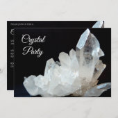 Hübscher Quarzkristall Einladung (Vorne/Hinten)