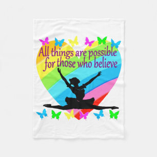 HÜBSCHER RAINBOW ALLE DINGE SIND MÖGLICH BALLERINA FLEECEDECKE