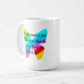 HÜBSCHER RAINBOW-BUTTERFLY KAFFEETASSE (Vorderseite Links)