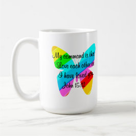 HÜBSCHER RAINBOW-BUTTERFLY KAFFEETASSE