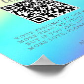 Hübscher Rainbow Fade Custom Wedeymoon Fund Poster (Ecke)