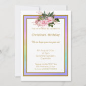 HÜBSCHER RAINBOW-FLORARAL EINLADUNG (Vorderseite)