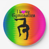 HÜBSCHER RAINBOW I LIEBTE GYMNASTICS PAPIERTELLER (Vorderseite)