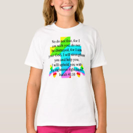 HÜBSCHER RAINBOW-KROSS ISAIAH 41:10-DESIGN T-Shirt