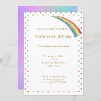 HÜBSCHER RAINBOW-SPOT-RAINBOIN EINLADUNG