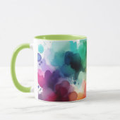 Hübscher Regenbogen: Abstrakte Wasserfarbenexplosi Tasse (Links)