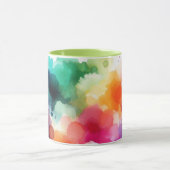 Hübscher Regenbogen: Abstrakte Wasserfarbenexplosi Tasse (Zentrum)