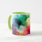 Hübscher Regenbogen: Abstrakte Wasserfarbenexplosi Tasse (Vorderseite Links)