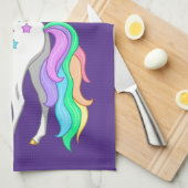 Hübscher Regenbogen-Aufzuchtbetrieb Einhornfallen Küchentuch (Viertel Falte)