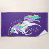 Hübscher Regenbogen-Aufzuchtbetrieb Einhornfallen Strandtuch (Vorderseite)