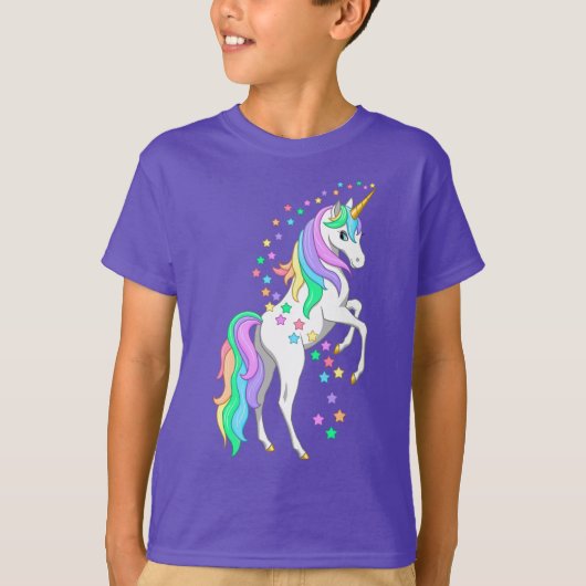 Hübscher Regenbogen-Aufzuchtbetrieb Einhornfallen T-Shirt (Vorderseite)