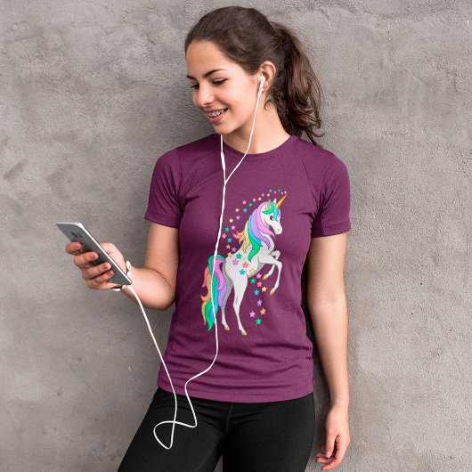 Hübscher Regenbogen-Aufzuchtbetrieb Einhornfallen T-Shirt