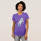 Hübscher Regenbogen-Aufzuchtbetrieb Einhornfallen T-Shirt (Vorne ganz)