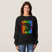 Hübscher Regenbogen-Barrakuda-Fisch Sweatshirt (Vorne ganz)