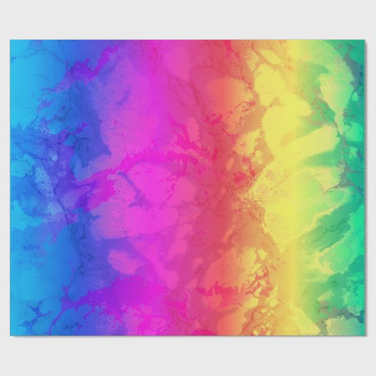 Hübscher Regenbogen 🌈 Marmor Geschenkpapier (Flach)