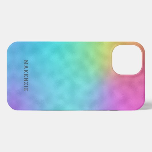 Hübscher Regenbogen personalisiert abstraktes Must iPhone Hülle (Rückseite (Horizontal))