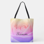 Hübscher Regenbogen Rose Namaste Entwurf Tasche (Rückseite)