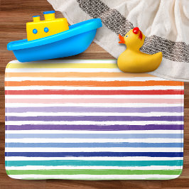 Hübscher Regenbogen Streifen Muster Badezimmer Badematte