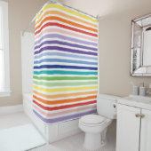 Hübscher Regenbogen Streifen Muster Badezimmer Duschvorhang (Beispiel)