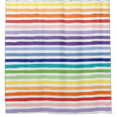 Hübscher Regenbogen Streifen Muster Badezimmer Duschvorhang (Vorderseite)