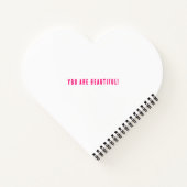 Hübscher Regenbogen Streifen Niedliches Weißes Her Notizblock (Rückseite)