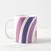 Hübscher Regenbogen und Lila Herzen Kaffeetasse (Links)