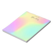 Hübscher Regenbogenverlauf personalisiert Notizblock (Rotiert)
