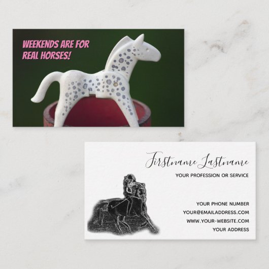 Hübscher Reitunterricht Visitenkarte (Vorne/Hinten)