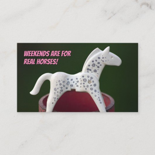 Hübscher Reitunterricht Visitenkarte (Vorderseite)