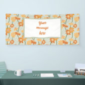 Hübscher Retro-Mutation der Blume der 1970er Jahre Banner (Messe)