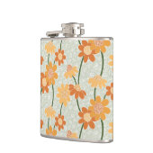 Hübscher Retro-Mutation der Blume der 1970er Jahre Flachmann (Links)