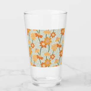 Hübscher Retro-Mutation der Blume der 1970er Jahre Glas
