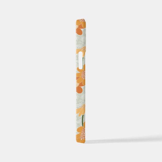 Hübscher Retro-Mutation der Blume der 1970er Jahre iPhone Hülle (Rechte Seite)