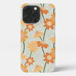 Hübscher Retro-Mutation der Blume der 1970er Jahre iPhone 13 Pro Hülle