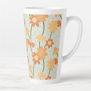Hübscher Retro-Mutation der Blume der 1970er Jahre Milchtasse